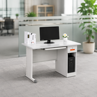 Meubles de bureau en acier, table individuelle en acier, bureau d'ordinateur pour le personnel avec tiroir