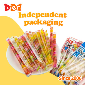 Doces por atacado personalizado private label Assorted colorido longo doce fruta sabor gelo pop geléia vara doces doce tira OEM/ODM - Product Image 3