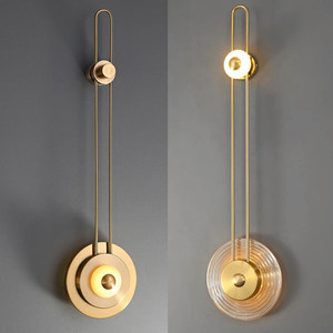Minimalist Wall Lamp Led E27 Switch Control Glass Ripple Design For Bedroom <b>Corridor</b> Project <b>Lighting</b> - Product Image 1