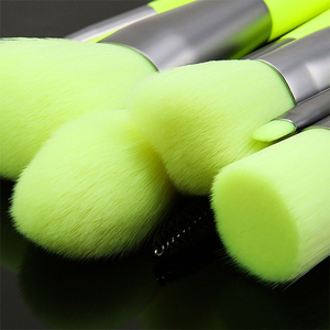Juego <span class=keywords><strong>de</strong></span> <span class=keywords><strong>brochas</strong></span> <span class=keywords><strong>de</strong></span> <span class=keywords><strong>maquillaje</strong></span> profesional, 10 Uds., verde neón y amarillo, recién llegado, herramienta cosmética para damas, para corrector y brocha <span class=keywords><strong>de</strong></span> afeitar - Product Image 5
