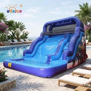 Toboggan aquatique gonflable géant WINSUN avec piscine pour parcs, fêtes d'enfants, locations de fêtes en extérieur et <span class=keywords><strong>vacances</strong></span> d'été - Product Image 1