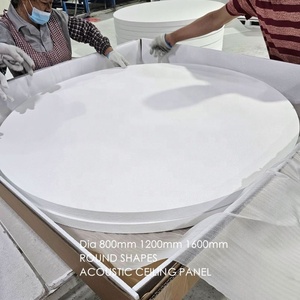<span class=keywords><strong>Plafond</strong></span> insonorisant Usine chinoise <span class=keywords><strong>Isolation</strong></span> du panneau de suspension 30mm 40mm 50mm Faisceau acoustique en fibre - Product Image 4