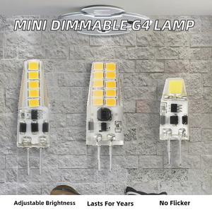 Mini <span class=keywords><strong>lampe</strong></span> LED DC AC/DC12-24V 2W à intensité variable G4 ABS 3000K/4000K/6000K sans scintillement pour la décoration de lustres - Product Image 2