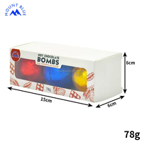 Prix d'usine Délicieux Chocolat chaud Chocolat au lait noir Motif boule Accepte la personnalisation Boule de chocolat solide pour les fêtes Bombe de chocolat