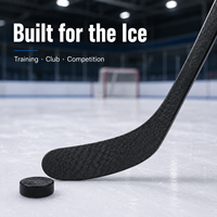 Lame de hockey professionnelle personnalisée en gros, fabriquée en usine, à haute résistance, avec tige en fibre de carbone