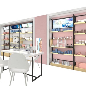 Joyería de nivel 2 de la caja de papel de Pusher para producto Rack Sephora cosmética de vidrio de pantalla caso belleza estante de la tienda - Product Image 1