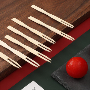 Bambou biodégradable de qualité alimentaire à usage de fête, Mini Buffet jetable, Desserts aux fruits, choix de Cocktail, <span class=keywords><strong>fourchette</strong></span> à fruits en bambou pour la nourriture - Product Image 3