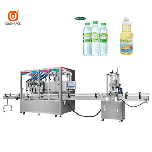 Ligne de remplissage d'eau automatique complète avec machine à bouchons et distributeur de toner-Efficace pour l'essence d'huile - Product Image 1
