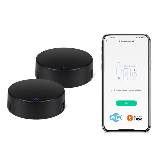 Tuya WiFi Remote Control for Home Smart Life APP IRC02 Intelligent Universal Universal Remote Hub for TV Air Conditioner Fan