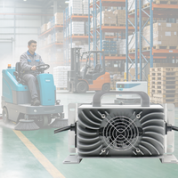 Chargeur intelligent LNLEE 24V 30A pour balayeuse autoportée, solution de charge rapide pour balayeuse d'aéroport avec BMS et protection contre les courts-circuits