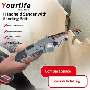 Outils électriques portatifs <span class=keywords><strong>sans</strong></span> <span class=keywords><strong>fil</strong></span> professionnels pour le travail du bois et le polissage des métaux, <span class=keywords><strong>ponceuse</strong></span> <span class=keywords><strong>à</strong></span> <span class=keywords><strong>bande</strong></span> <span class=keywords><strong>à</strong></span> batterie lithium 21V - Product Image 5