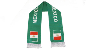 Écharpe Drapeau du Mexique en Gros, Produits Personnalisés pour Supporters de Football, Écharpe Drapeau National, Écharpes à Pompons, Châle - Product Image 3