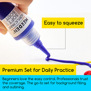 Meeden Mềm Cơ Thể Acrylic Sơn 250Ml/8.45Oz 37 Màu Sắc Trong Ergonomic Chai-Chất Lỏng Dòng Chảy Nghệ Thuật Sơn Cho Các Nghệ Sĩ - Product Image 3