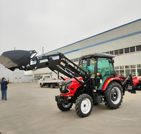 Tracteur multifonction de haute qualité à moteur diesel 4x1 avec pelle rétrocaveuse, chargeur frontal, pompe hydraulique KYB haute performance et boîte de vitesses à roulements