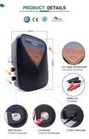 Électrificateur de clôture électrique HPSFENCE HPS1000N 10J, 10000V haute tension, portée ultra longue de 100 km pour la sécurité des grands périmètres de pâturages