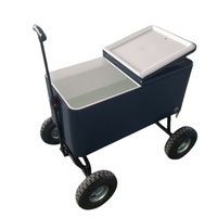 Chariot réfrigérateur glacière de style américain 80L grande capacité, chariot de camping extérieur, glacière pour aliments et boissons