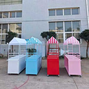 Chariot à bonbons en métal décoratif personnalisé pour parc, rue, <span class=keywords><strong>boutique</strong></span>, décoration de <span class=keywords><strong>mariage</strong></span>, chariot de nourriture mobile sur roues à vendre - Product Image 2