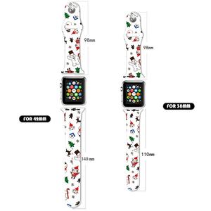 Patrón de Navidad inteligente de caucho de silicona banda de reloj para los hombres y las mujeres <span class=keywords><strong>Apple</strong></span> <span class=keywords><strong>Watch</strong></span> <span class=keywords><strong>serie</strong></span> 5 4 3 - Product Image 2