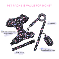 Offre Spéciale : 5 Types d'Accessoires pour Animaux – Ensemble Harnais et Laisse pour Chien, Collier pour Chien avec Porte-Sac à Crottes, Accessoires Lumineux LED pour Collier de Chien