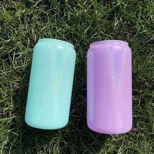 Verre à bière blanc scintillant de 15 oz, 16 oz, 20 oz, effet arc-en-ciel, vierge pour sublimation - Product Image 4