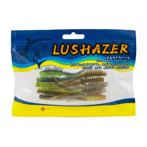 Personnalisé 10pcs PVC Nager En Plastique Pêche En Eau Salée Bia Appât Ver Fileté Pintail Aile Appât Souple 65mm 75mm 85mm Appât Souple Ver Souple - Product Image 5