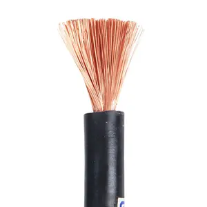 Cables de electricidad Cable flexible Cobre puro Clase 5 Conductor Aislamiento de goma 35 50 70 90mm2 Cable de soldadura al por mayor
