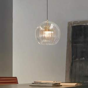 Lampe à suspension <span class=keywords><strong>Globe</strong></span> en verre moderne de conception nordique grand îlot de cuisine éclairage facile Installation à la maison lustres lampes suspendues - Product Image 5