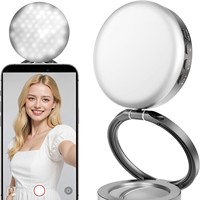 Lampe de remplissage magnétique pour selfie avec miroir convexe Compatible avec Magsafe Lampe de remplissage pour téléphone Lumière vidéo extensible pliable