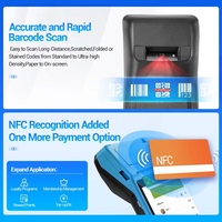 Terminal de point de vente mobile portable Android 11 avec imprimante thermique 58 mm, WiFi, Bluetooth, scanner 2D, 2 Go de RAM/16 Go de stockage