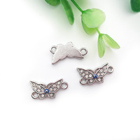 DIY étoile de mer coeur maléfique pendentif connecteur breloques Style religieux strass Bracelet collier fabrication de bijoux lunette réglage incrustation