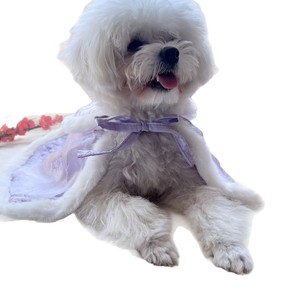 Abrigo tipo Cheongsam para perros, estilo chino tradicional, capa morada cortavientos para perros medianos y pequeños, ideal para paseos en otoño e invierno. - Product Image 4