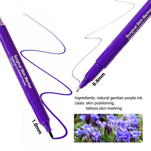 Custom Logo Surgical Tattoo Piercing Skin Marker Positioning Body Art <b>Pen</b> Skin Markers <b>Pen</b> Set With Rulers - Product Image 4