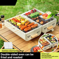Barbecue au charbon de bois portable, pliable, robuste, durable et léger pour le camping, les pique-niques, la randonnée, la plage, les fêtes de plein air et les sorties en famille