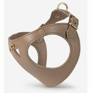 小型犬のお散歩に最適 快適な着け心地のパーソナライズ ピンクPUレザー製ドッグハーネス XS～XLサイズ - Product Image 1