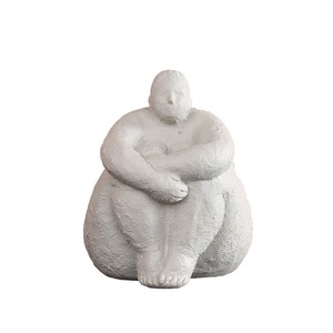 Estatua de Resina Abstracta de Hombre <span class=keywords><strong>Gordo</strong></span> con Logotipo Personalizado, Decoración para el Hogar de Halloween y Navidad, Diseño de Animal Pintado a Mano - Product Image 1