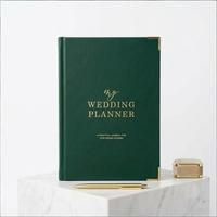 Carnet de planification de mariage personnalisé en tissu de lin, couverture rigide, spirale, impression sur mesure pour la mariée, journal de mariée, cadeau souvenir, OEM