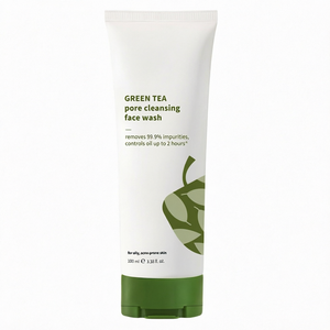 Nettoyant visage au thé vert pour nettoyer les pores, nettoyage en profondeur, hydratant - Product Image 1