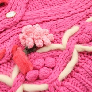 <span class=keywords><strong>Gilet</strong></span> cardigan <span class=keywords><strong>sans</strong></span> manches en tricot épais crocheté, col en V, rose floral, boutonné, en viscose/coton, anti-rides, décontracté, pour <span class=keywords><strong>femme</strong></span>, hiver - Product Image 4
