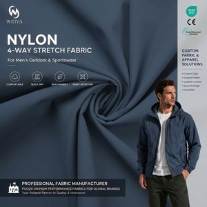 Tissu en gros pour la fabrication en vrac, extensible dans les quatre sens, teint uni, 90 % <span class=keywords><strong>nylon</strong></span> 10 % élasthanne, pour vêtements décontractés et mode masculine - Product Image 1