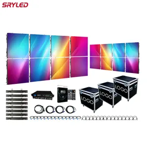 Layar Dinding LED sewa dalam ruangan luar ruangan 500x500mm P2.6 P3 P3.91 sambungan mulus LED Video dinding layar Panel latar belakang panggung