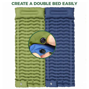 캠핑 및 야외용 현대식 접이식 에어 매트리스 펌프 휴대용 누수 방지 기능이 내장된 이중 경량 슬리핑 패드 - Product Image 2