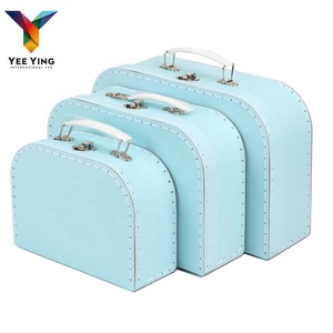 Các tông màu xanh trẻ em giấy nhỏ vali hộp bao bì hộp quà tặng có thể in mẫu vali giấy - Product Image 6