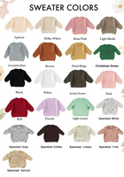 Personnalisé fait à la main Broderie Nom Couleur Dot Enfants Pull Pur Coton Bébé Broderie Cadeau D'anniversaire De Noël