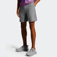Shorts décontractés personnalisés, coupe standard, entrejambe de 7 pouces, imprimé intégral, empiècements, logo réfléchissant, ceinture de marque