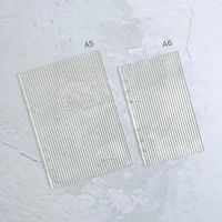 Couverture de planificateur en vinyle cannelé en acrylique pour classeur à 6 anneaux, planificateur de budget texturé transparent en acrylique
