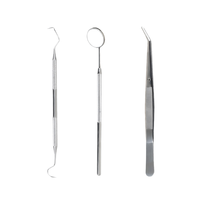 Perlengkapan Pemeriksaan Gigi Cermin Pemutih Gigi Alat Pengikis Pinset Set Instrumen Diagnostik Dasar Manual Bedah