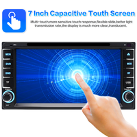 Reproductor de DVD y CD para Auto Toyota, con Apple CarPlay y Android Auto Inalámbricos, Pantalla Táctil, Doble DIN, Bluetooth, USB, SD, FM