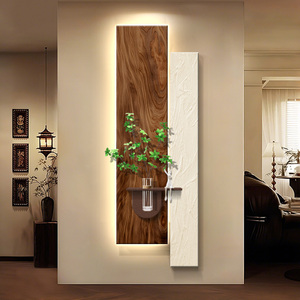 <span class=keywords><strong>Pintura</strong></span> LED de Estilo Medieval Francés para Decoración del Hogar, Plantas Verdes, <span class=keywords><strong>Pintura</strong></span> Colgante para Pasillo, Lámpara de Pared 3D de Arenisca - Product Image 6