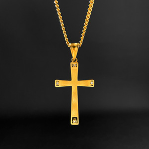 Collar con Colgante de Cruz Minimalista Opk para Hombre, Estilo Hip Hop, Moderno y Versátil, con Circonita Cúbica, para Aniversario - Product Image 6