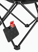 Fauteuil de camping pliant multifonctionnel à dossier haut et dossier allongé, chaise de pêche portable pour l'extérieur